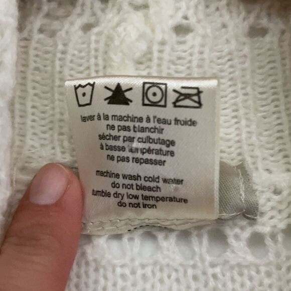 GUILTY Open Cocoon Pointelle Knit Cardigan Size Small - Picture 6 of 7